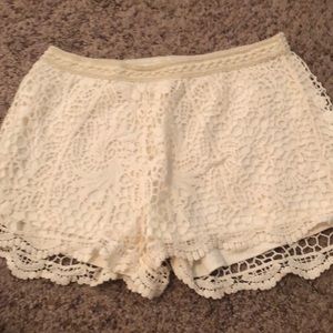 White Lace Shorts